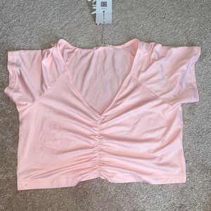 Romwe, Light pink cropped tee shirt, Cotton, Size Small, Never worn